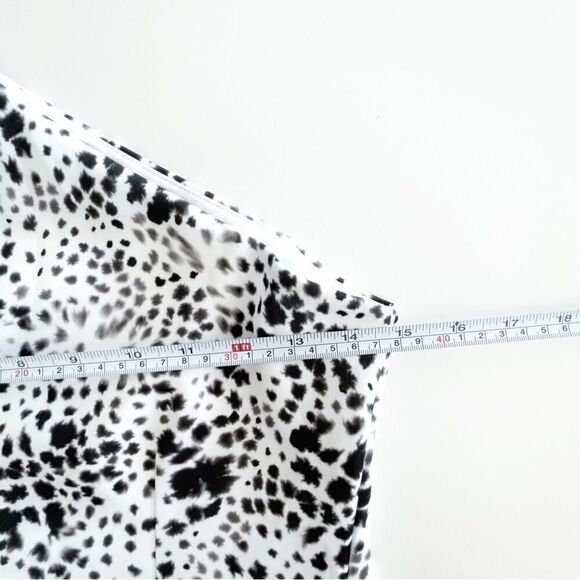 ASOS DESIGN One Shoulder Bow Detail Smudge Print Black White Midi Dress NWT - Picture 8 of 10